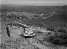 3622 cc Ford V8 tourer taking part in the NWLMC Lawrence Cup Trial, 1937. Artist: Bill Brunell.