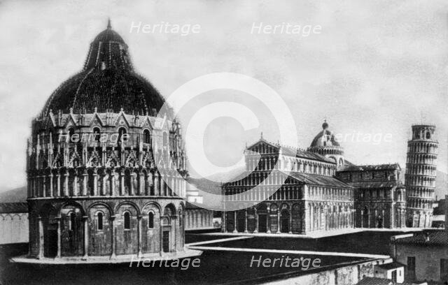 Pisa Duomo Battistero ( leaning tower in background ). Creator: Unknown.