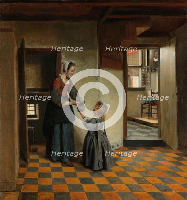 Woman with a Child in a Pantry, c.1656-c.1660. Creator: Pieter de Hooch.