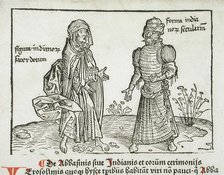 Two Figures, called 'Indians', published 1486. Creator: Erhard Reuwich.