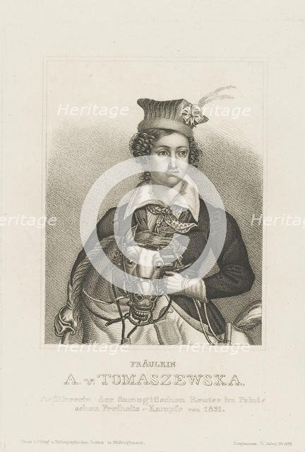 Portrait of Antonina Tomaszewska (1814-1883), c. 1850. Creator: Anonymous.