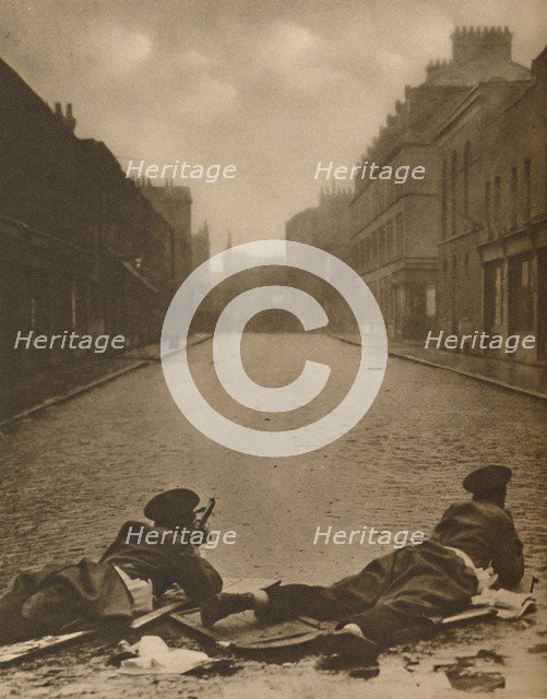 'An East End Episode: Scots Guards on Action at Sydney Street in 1911', (c1935).  Creator: Unknown.