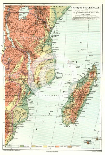 ''Afrique Sud- Orientale; Afrique Australe', 1914. Creator: Unknown.