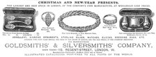 Advertisement for the Goldsmiths' & Silversmiths' Company, 1883. Creator: Unknown.