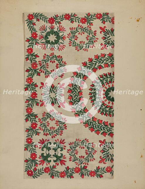 Bedspread, c. 1936. Creator: Irene Schaefer.