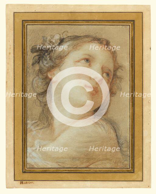 Head of a bacchante, 1741. Creator: Charles-Joseph Natoire.