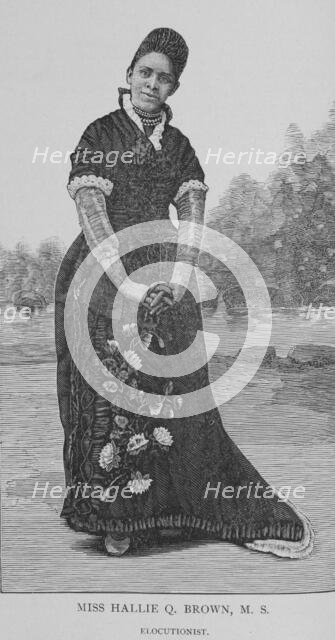 Miss Hallie Q. Brown, M. S., Elocutionist, 1888. Creator: Unknown.