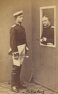 Two Men in Uniform, 1865-1870. Creator: Aug. Becker.