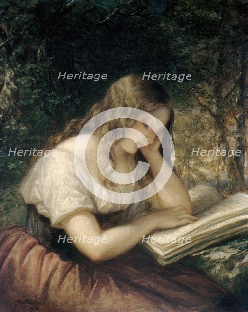 Study in a Wood, 1861. Creator: Daniel Huntington.