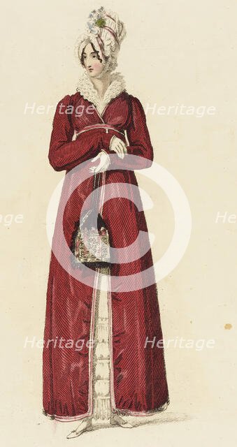 Fashion Plate (Promenade Dress), 1816. Creator: Rudolph Ackermann.