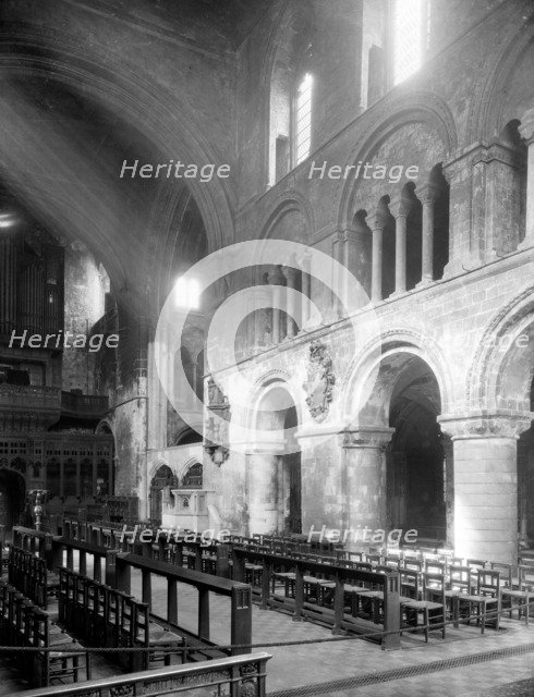 Interior of Church of St Bartholomew the Great, West Smithfield, City of London, 1915. Artist: Unknown
