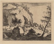 Rocky Landscape with Fir: pl.4. Creators: Roelant Roghman, Melchior Küsel.