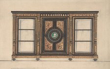 Design for a Cabinet with Portrait Rondel, 19th century. Creator: Anon.