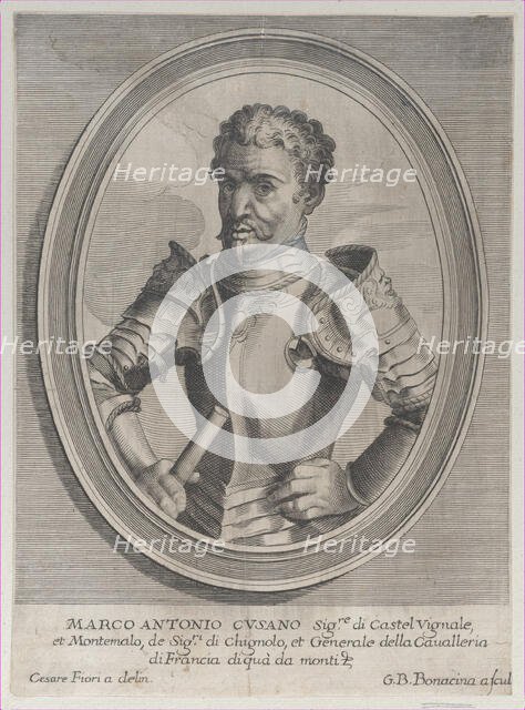 Portrait of Marc'Antonio Cusano, 1640-70. Creator: Giovanni Battista Bonacina.