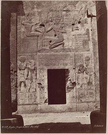 Bas Relief on Temple of Seti I at Abydos, late 19th century. Creator: Henri Bechard.
