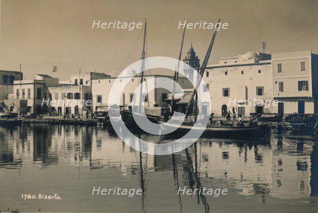 The Old Port of Bizerta, Tunisia, 1936. Artist: Unknown