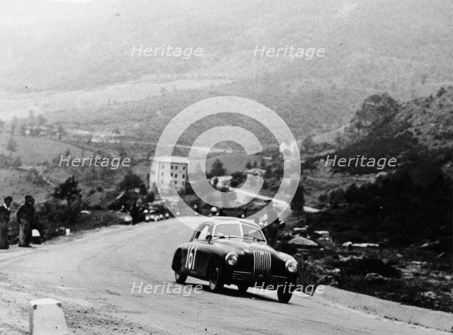 Fiat 1100S Berlinetta competing in the Mille Miglia, Italy, 1947. Artist: Unknown
