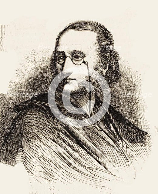 Portrait of Jacques Offenbach (1819-1880), 1860. Creator: Doré, Gustave (1832-1883).