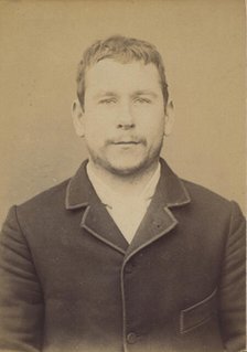 Tramcourt. Albert. 27 ans, né le 10/12/66 à Creil. Mécanicien. Anarchiste. 15/1/94. , 1894. Creator: Alphonse Bertillon.