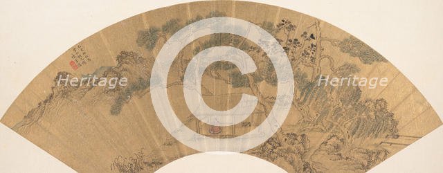 Landscape with figure, 1635. Creator: Chen Jichun.