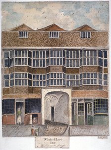 The White Hart Inn at no 119 White Hart Court, Bishopsgate, City of London, 1810. Artist: J Williams