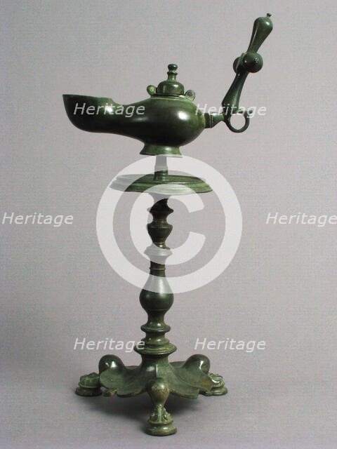 Standing Lamp with a Cross on a Pricket Stand, Byzantine, 5th century. Creator: Unknown.