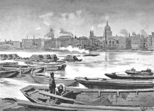 'St. Paul's Cathedral from the South Bank of the River', 1891. Artist: William Luker.