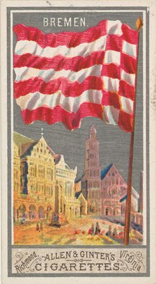 Bremen, from the City Flags series (N6) for Allen & Ginter Cigarettes Brands, 1887. Creator: Allen & Ginter.