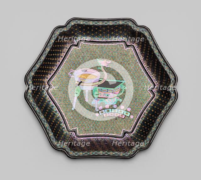 Dish with Images of Ancient Bronzes, Qing dynasty (1644-1911). Creator: Unknown.