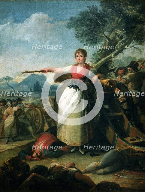 Agustina de Aragón. Artist: Gálvez, Juan (1774-1847)