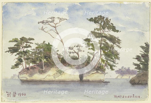 Group of islands off Matsushima, 1900. Creator: Fritz Hauck.