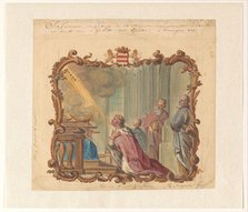 King Solomon in prayer to God (Kings I, vs. 8)., c.1719-c.1775. Creator: Ruik Keyert.