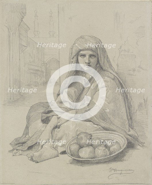 North African Girl selling Pomegranates, late 19th century. Artist: William-Adolphe Bouguereau.