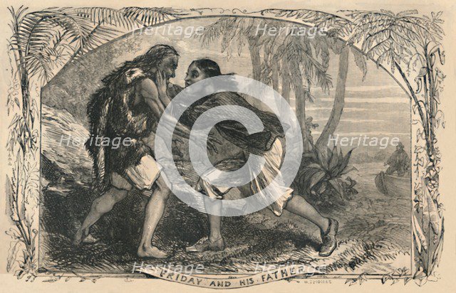 'Friday and His Father', c1870. Artist: Unknown.