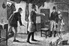 The Irish Land League Agitation: Mr. Walter Burke serving writs on his tenants, 1881. Creator: Unknown.