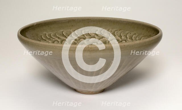 Deep Conical Bowl with Cloudlike Petals, Northern Song dynasty, late 11th/early 12th century. Creator: Unknown.