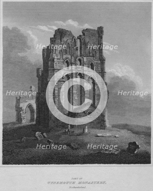 'Part of Tynemouth Monastery. Northumberland', 1814. Artist: John Greig.