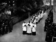 The Funeral of Mr. Gladstone: the procession leaving Hawarden Church, 1898. Creator: Unknown.