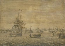 The Dutch Herring Fleet, 1670-1700. Creator: Pieter Vogelaer.