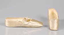 Wedding shoes, French, 1840-49. Creator: Este.