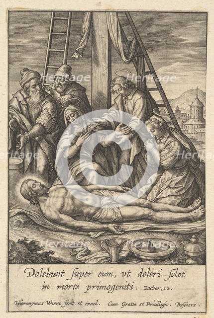 The Lamentation, before 1619. Creator: Hieronymous Wierix.