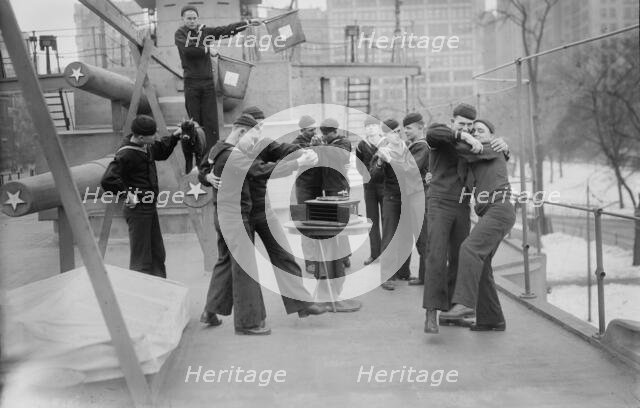 On U.S.S. Recruit, 1917. Creator: Bain News Service.