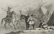 Kyrgyz camp, Russia, 1839.  Creator: Augustin François Lemaitre.