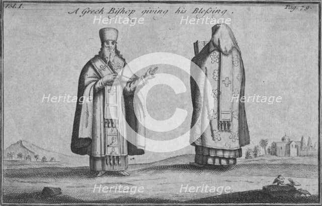 'A Greek Bishop giving his Blessing', c1761. Artist: Unknown.