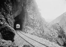 Inside Tunnel 4, Temasopa Canon (i.e. Tamasopo Canyon), between 1880 and 1897. Creator: William H. Jackson.