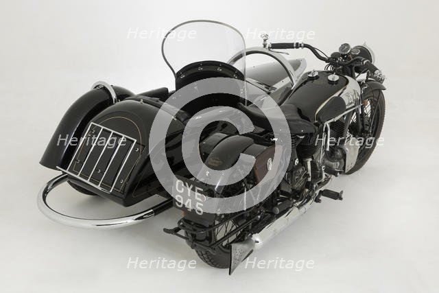 1936 Brough Superior 11-50 Special Combination. Creator: Unknown.