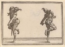 Two Pantaloons Dancing, 1621. Creator: Edouard Eckman.