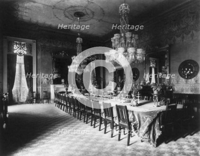 White House, State Dining Room, 1890. Creator: Unknown.