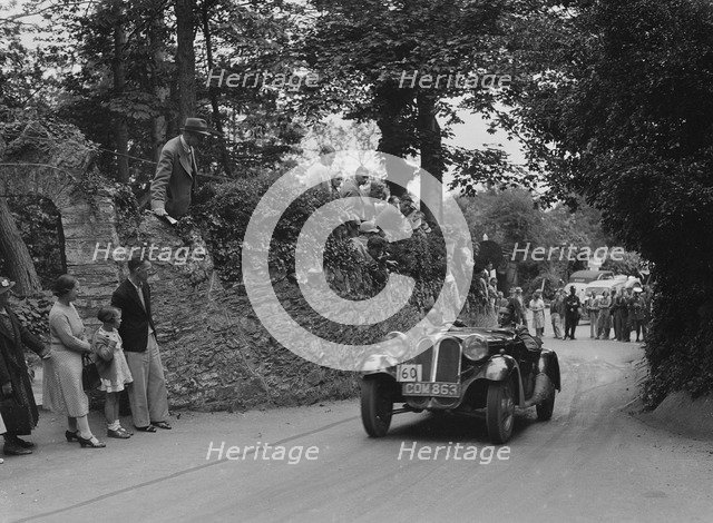 Frazer-Nash BMW 315/40 of AE Frost competing in the MCC Torquay Rally, 1938. Artist: Bill Brunell.