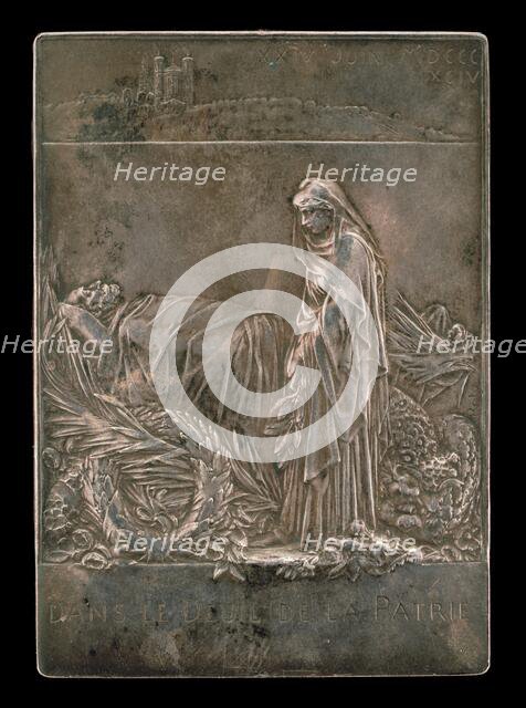 France Mourning the President of the Republic [reverse], 1894. Creator: Louis Oscar Roty.